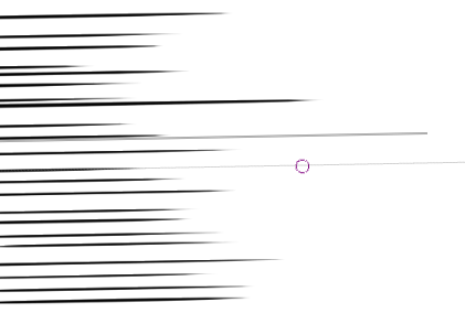 Krita 2.9 『Parallel Ruler』(平行線ルーラー)で作成したスピード線