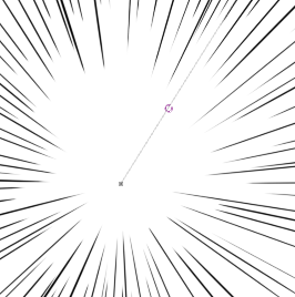 Krita 2.9 『Vanishing Point』(消失点ルーラー)による集中線