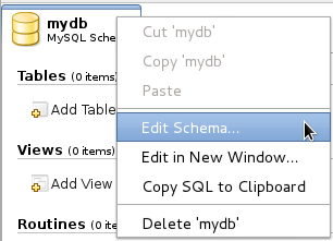 MySQL Workbench データベース設定変更